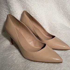 Nude BCBG Patent Leather Pumps